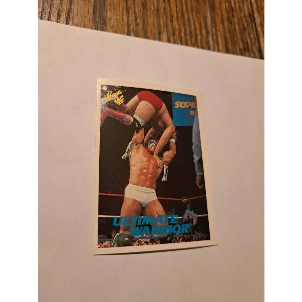 Vintage 1989 WWF Ultimate Warrior Trading Card 5 Titan Sport Game Time Wrestling